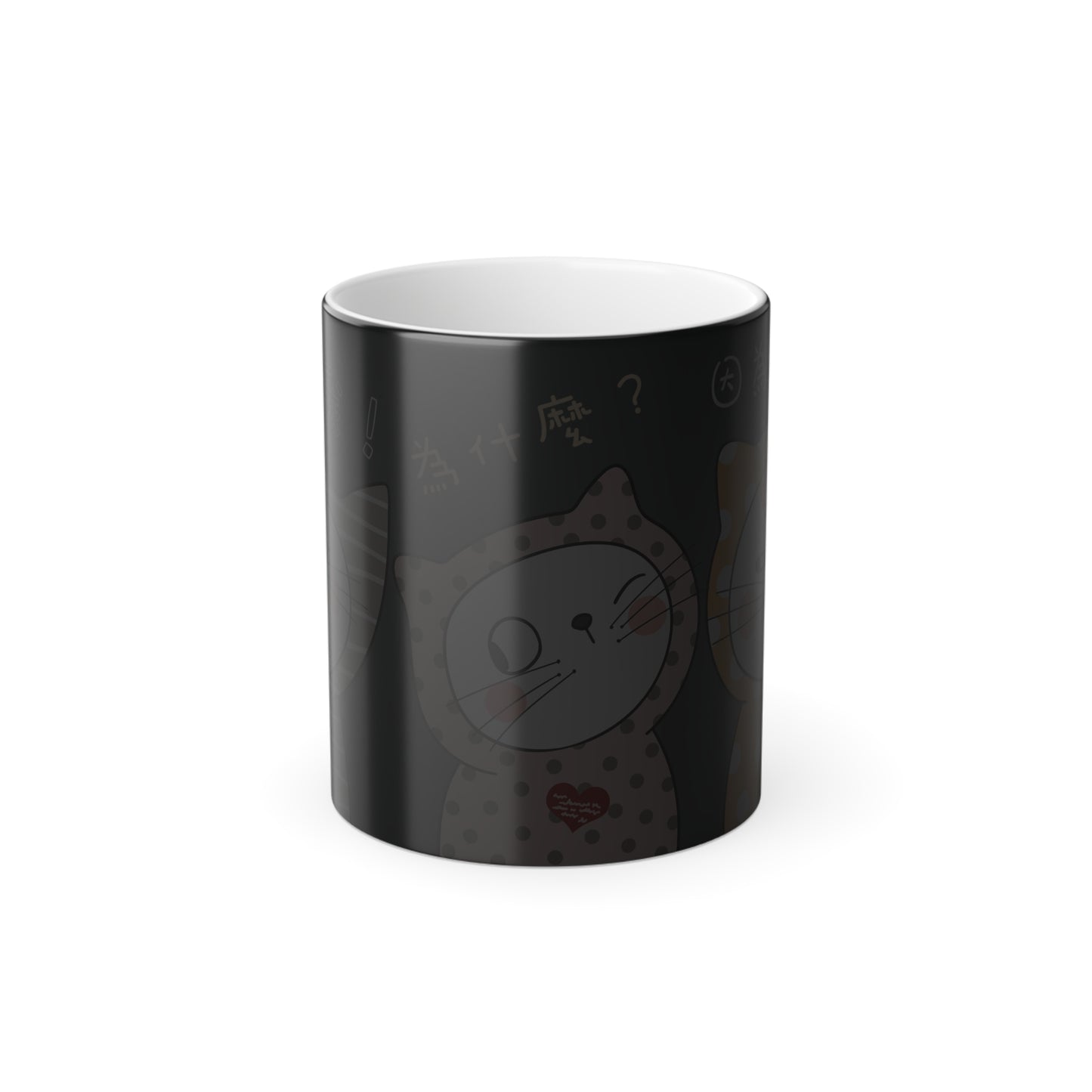 Don't look at me! Why? Because I'm the best looking! Cats 11oz Color Heat Changing Mug Chinese Characters