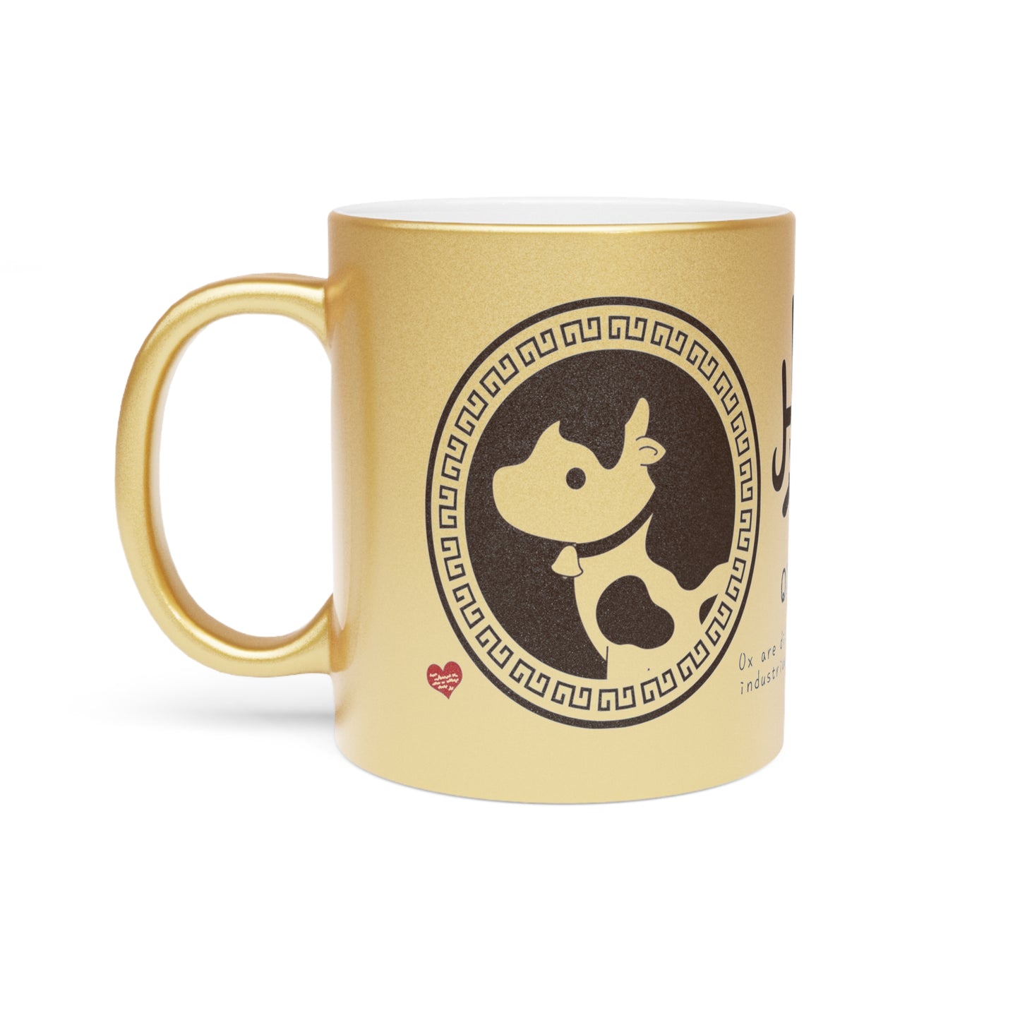 Chinese Zodiac Animals and Traits Ox Metallic Mug (Silver\Gold)