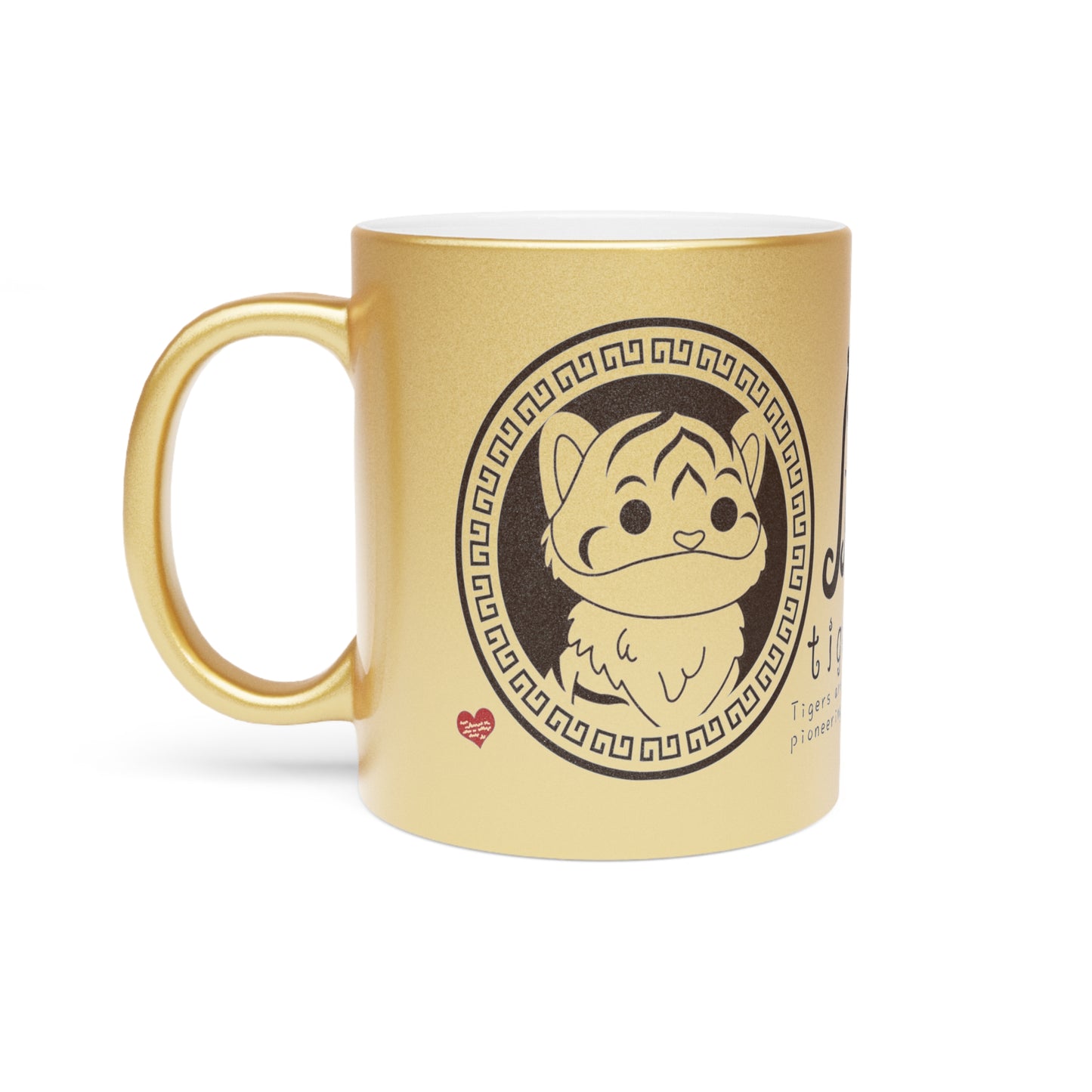Chinese Zodiac Animals and Traits Tiger Metallic Mug (Silver\Gold)