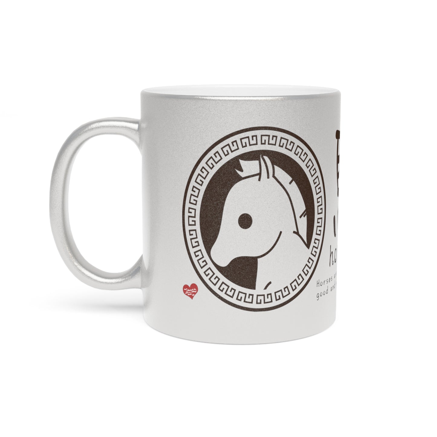 Chinese Zodiac Animals and Traits Horse Metallic Mug (Silver\Gold)