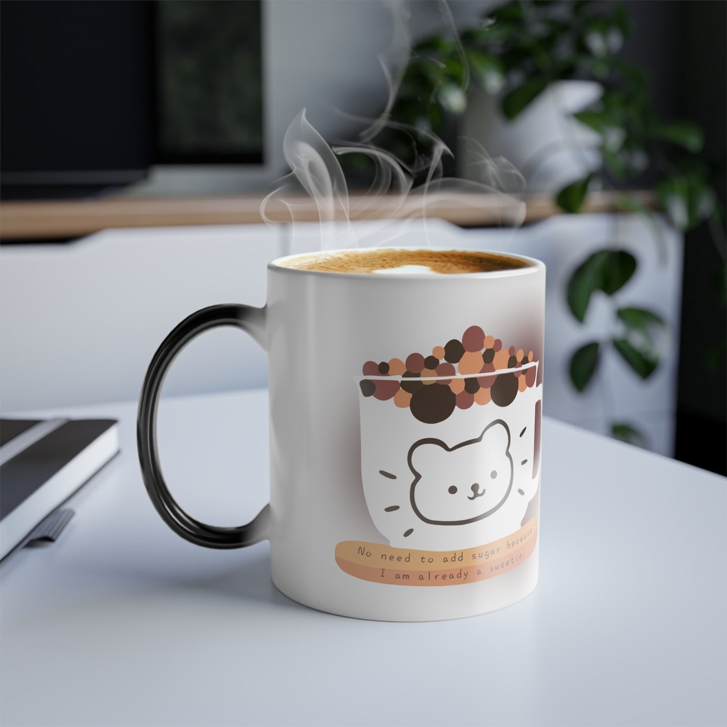 No Need to Add Sugar 11oz Color Heat Changing Mug Chinese Characters