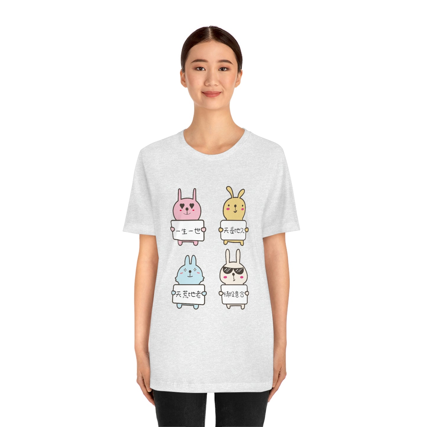 Unisex Forever Love Bunnies, 永遠愛你兔兔!T-shirts