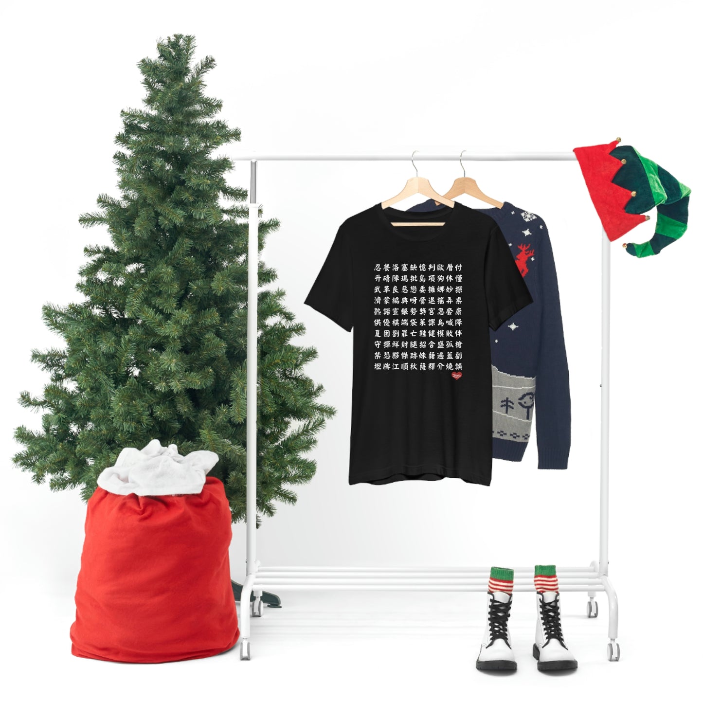 Unisex 1000 Characters Set 10, 1000漢字系列 #10 Color Block T-shirts