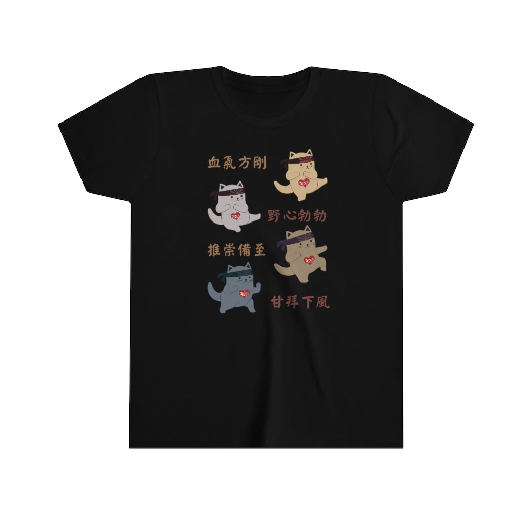 Kids Kung Fu Cat 功夫貓 Energy and Strength Idioms T-shirts