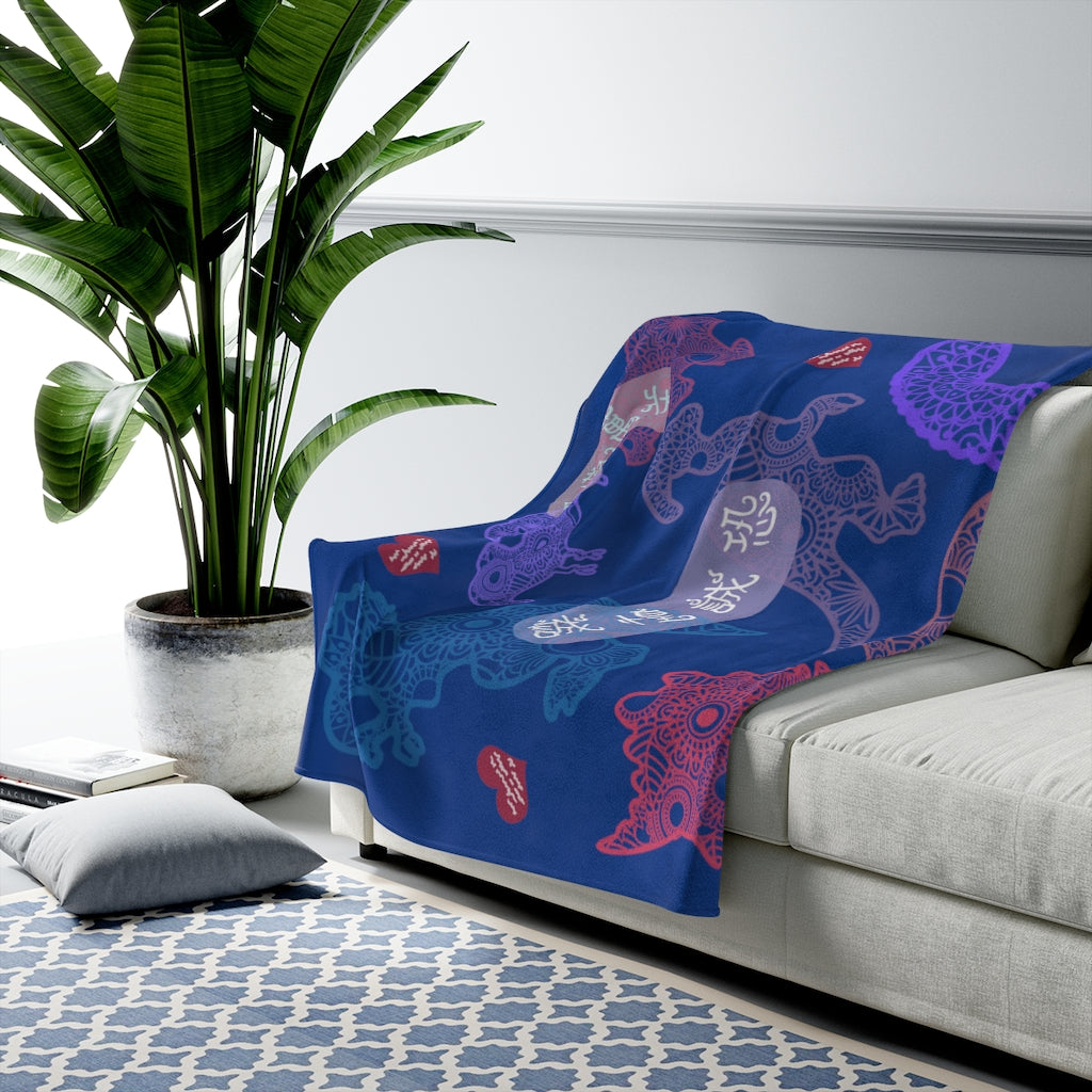 Dinosaurs Roar! 恐龍來了 Blanket - Idioms of Fear - Dark Blue