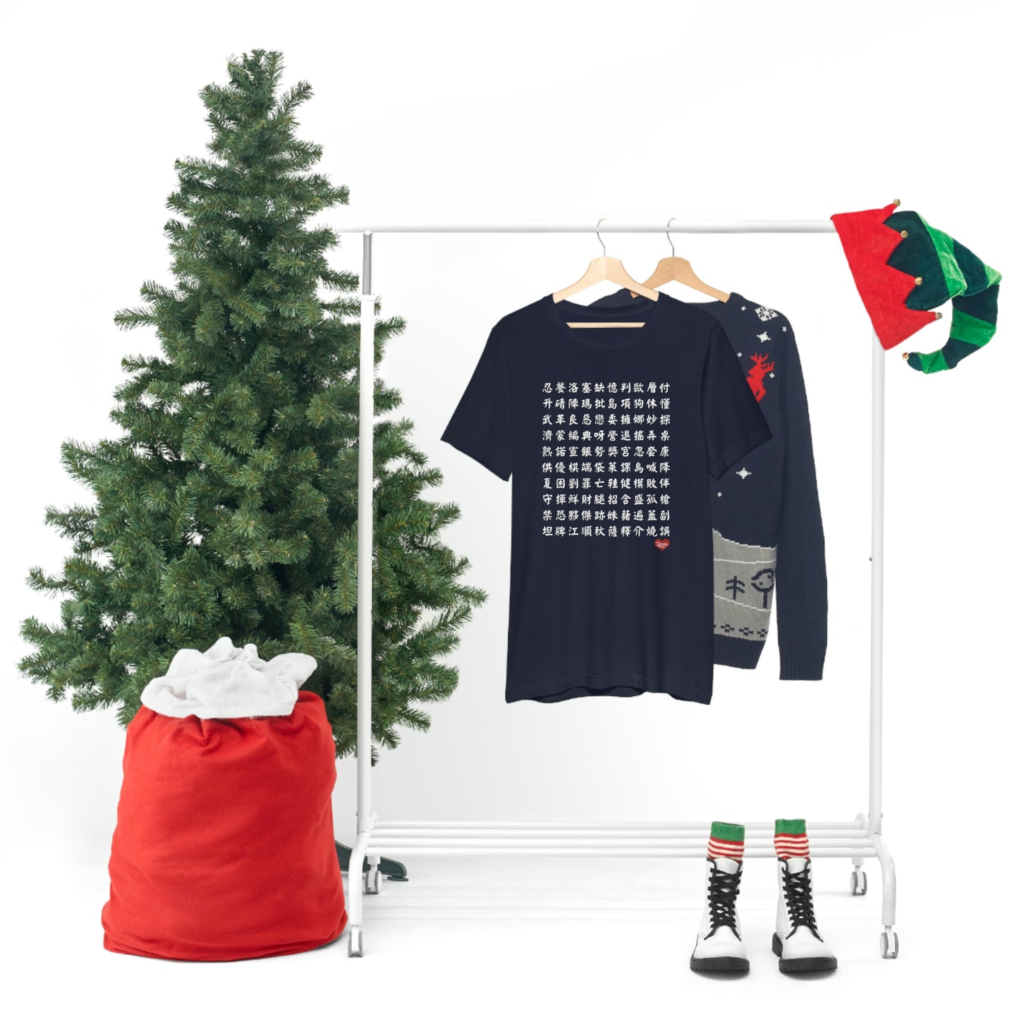 Unisex 1000 Characters Set 10, 1000漢字系列 #10 Color Block T-shirts