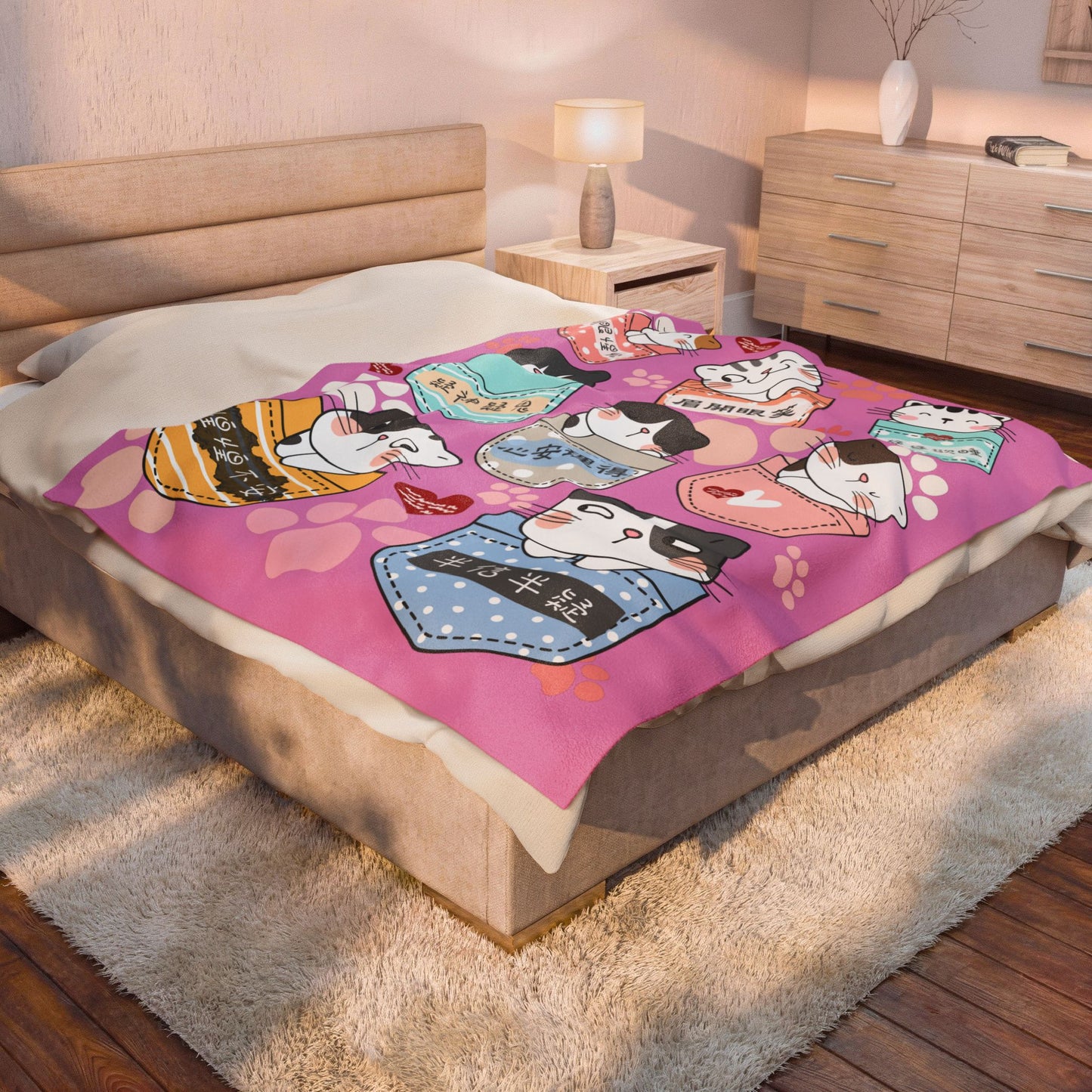 A Bunch of Kitties Blanket 一堆小貓咪 - Multiple Idioms - Blush