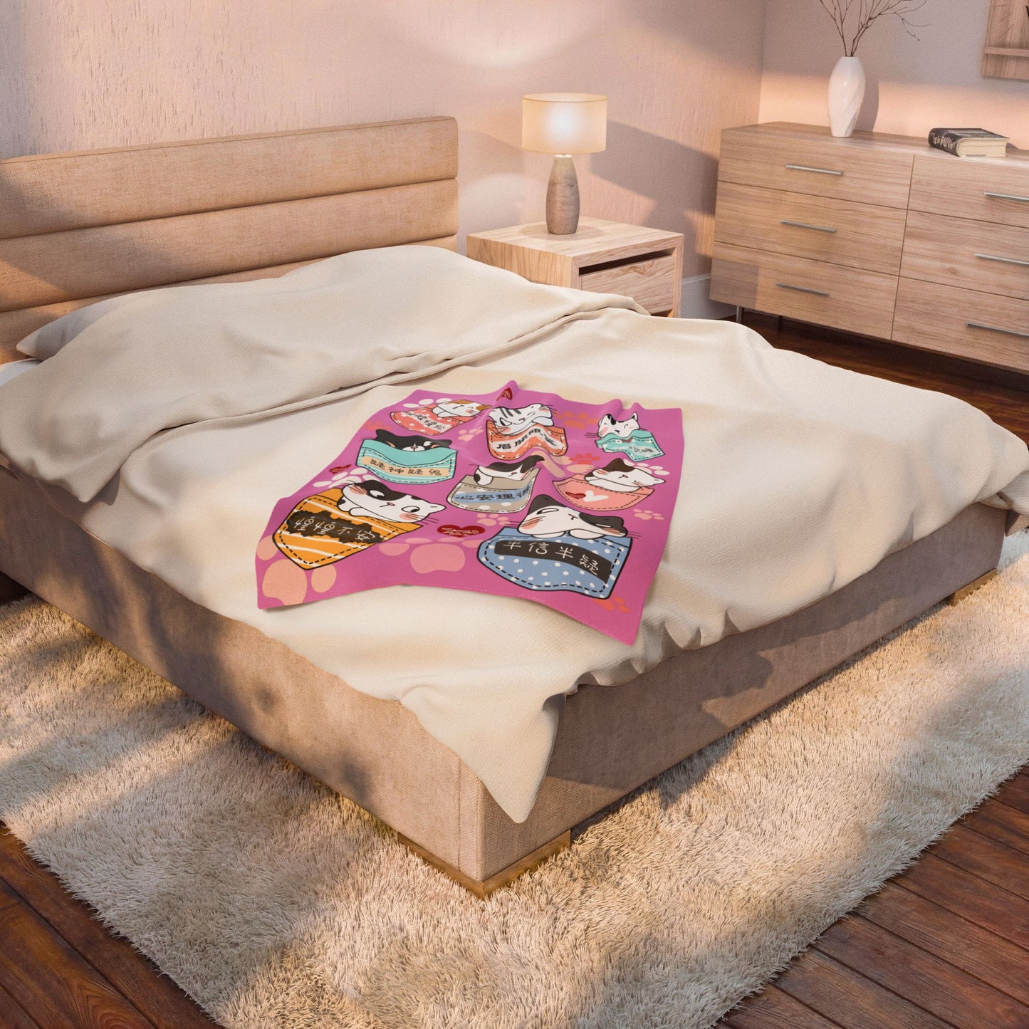 A Bunch of Kitties Blanket 一堆小貓咪 - Multiple Idioms - Blush