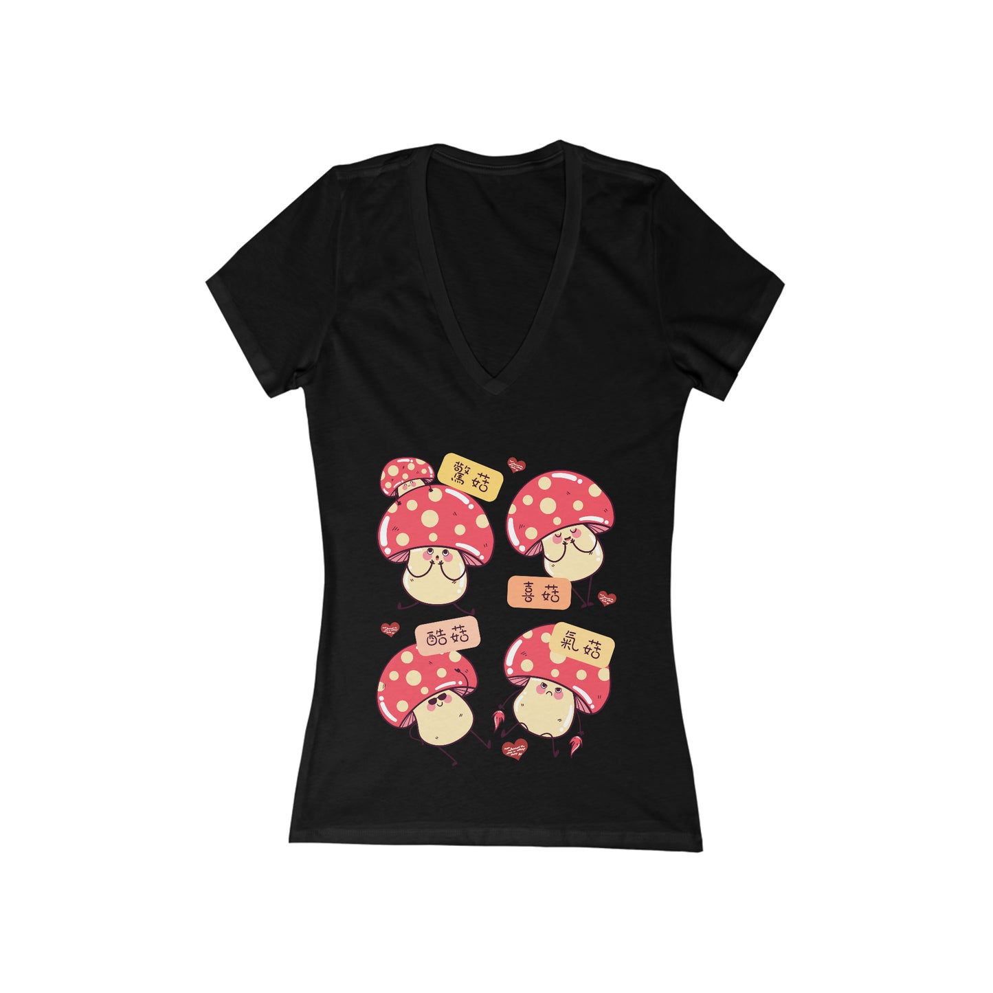 Women's Oh Mushrooms! Idioms T-Shirt Deep V-Neck Tee