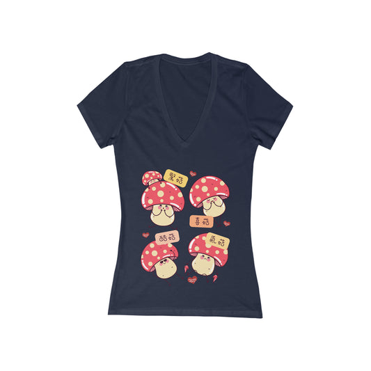 Women's Oh Mushrooms! Idioms T-Shirt Deep V-Neck Tee
